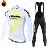 Fleece Fahrradtrikot Set Langarm Thermische Basisschicht Rennrad Männer Frauen Winterfahren