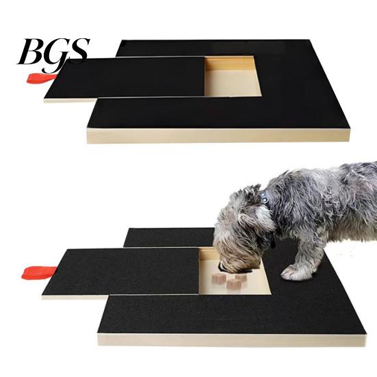 Compacte HondenNagelkrabber Krabplankje met Snoepbakje Houten Vijlplankje Draagbare Snack Pootmolen Zelf voor Kleine Middelgrote Honden Verzorgingsaccessoire