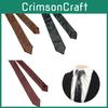 Stylish Men's Necktie Pu Leather Material Single Color Red Black Brown