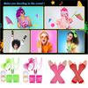 Halloween 80s Fancy Party Costume Set Lace Headband Neon Earrings Fingerless Fishnet Gloves Accessories Women Clothing Typical