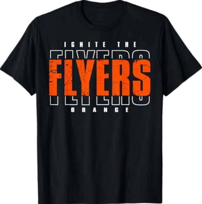 Vintage Flyers Ignite The Orange Retro Apparel T- Shirt 3XL