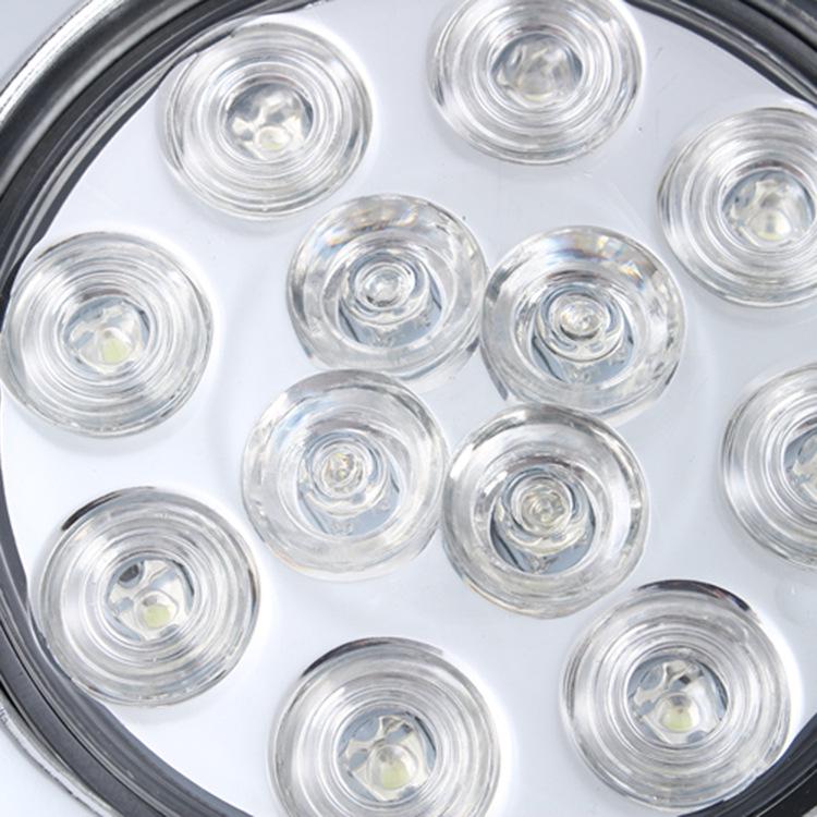 Universal High Brightness LED Tail, Brake, Reverse, and Turn Signal Light for 12V-24V CIMC Trucks, Chrome-Plated Metal