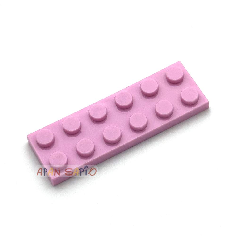 40pcs DIY Building Blocks Thin Figures Bricks 2x6 Dots 12Color Educational Creative Size Compatible With 3795 Toys for Children
