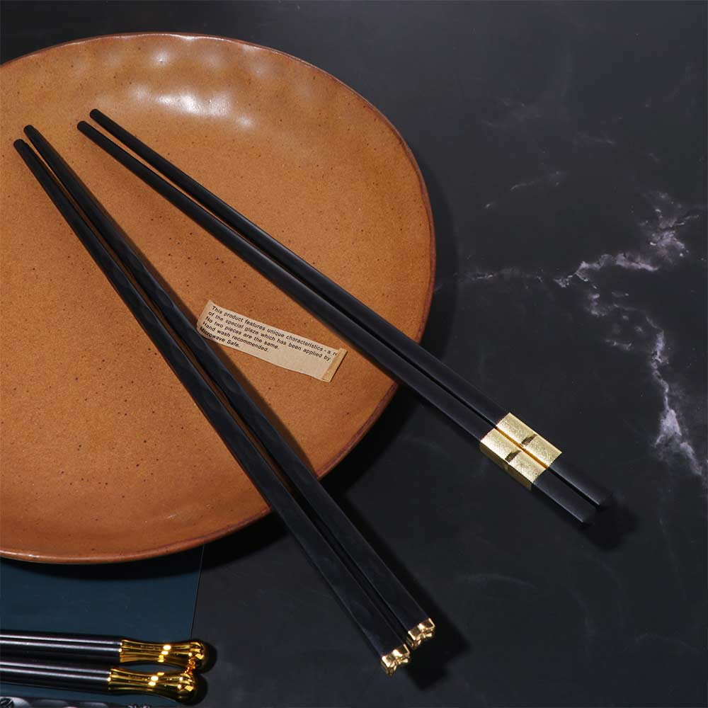 5 Paar Zink Zinklegierung Sushi Essstäbchen Wiederverwendbare Küchen Essstäbchen Japanisches Essstäbchen-Set Restaurant