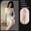 Sexy Office Lady Cosplay Costumes Women Sexy Lingerie Stewardess Outfit Secretary Bra Open Uniform See-through Club Wear Dress