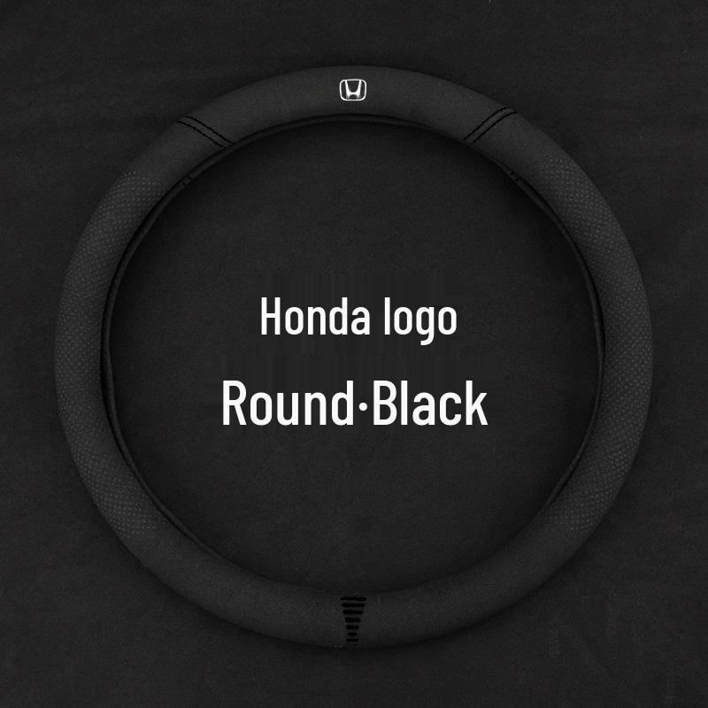 Suede & Genuine Leather Steering Wheel Cover for 9th & 10th Gen Accord - Ultra-Thin, All-Season