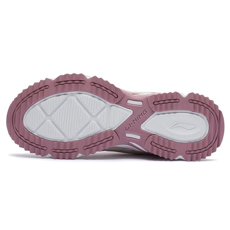 Li-Ning Warm And Non-Slip Low-Top Skate Shoes Women Sneakers Light-Gray Pink ARLQ004-6