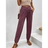 Pantaloni de acasă de vară pentru femei Temperament Casual Pantaloni cu talie înaltă cu buzunar cu inserție largi