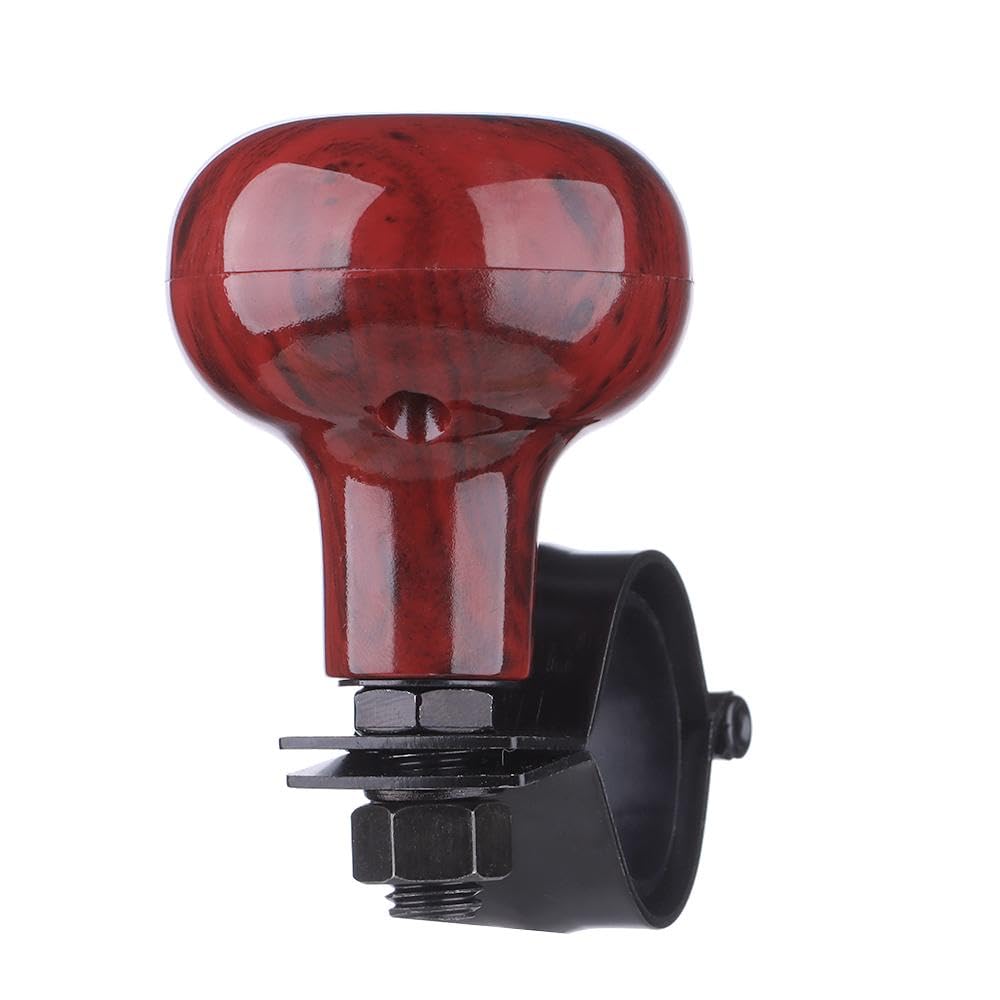 Qicarkey Wood Grain Steering Wheel Spinner Steering Wheel Spinner for Car Cart Power Steering Wheel Accessories