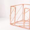 1Pc Hollowed-out Ironwork Rose Gold Note Box Metal Hard and Not Easy To Damage Desktop Office Storage Box