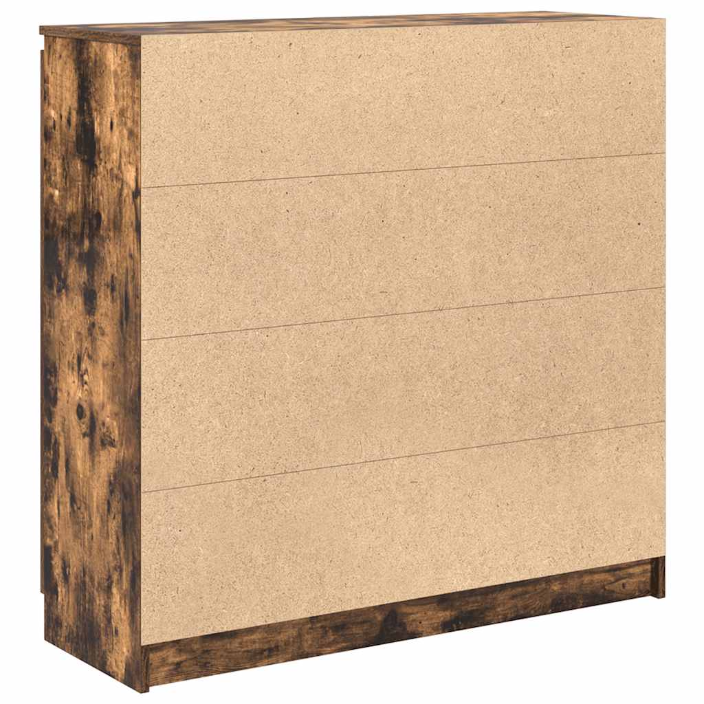 Sideboard with Drawers Smoked Oak 100.5 x 35 x 98.5 cm