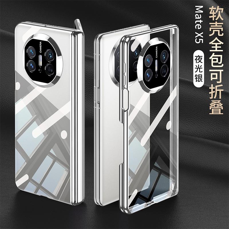 TPU Transparent Soft Case Mate X3 X5 Foldable Phone Shockproof Slim Cover With Kickstand