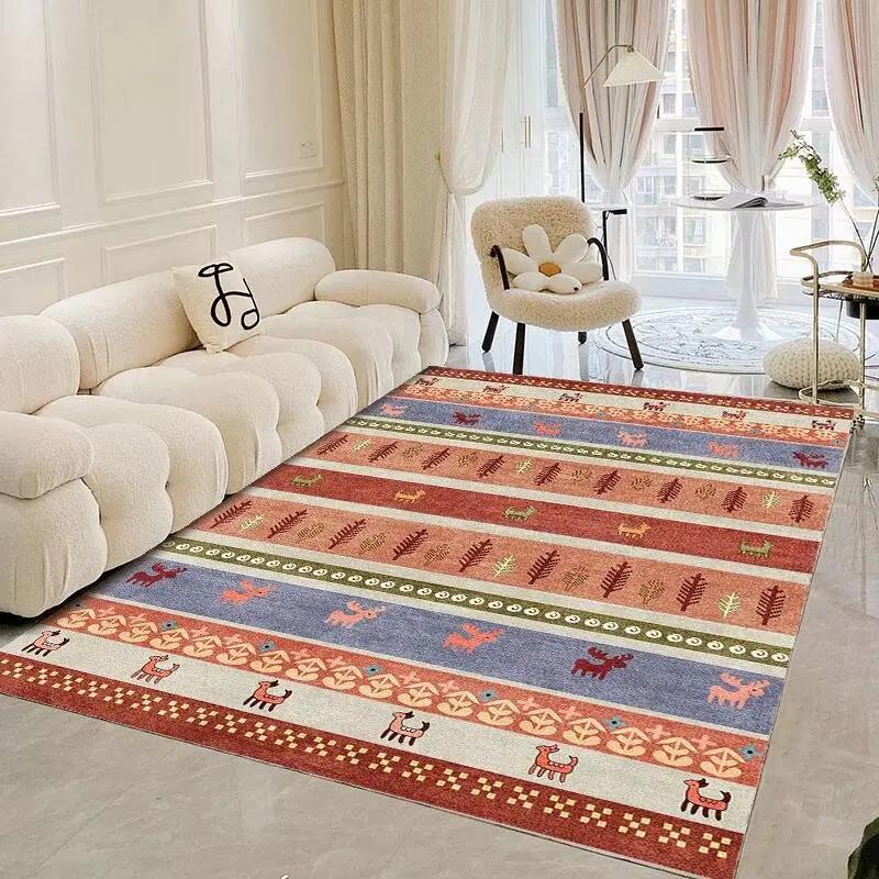 New Morocco Style Carpets for Living Room Bohemian Ethnic Bedroom Rugs Portable Coffee Tables Mat Washable Large Area Carpet
