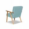 Fotel w stylu PRL retro vintage SOLER Family Meble turkusowy welur Hunter