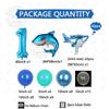 42Pcs Sea World Series Shark Aluminum Film Balloon Blue Numbers Colorful Kids Birthday Party Decoration Supplies Balloon Set