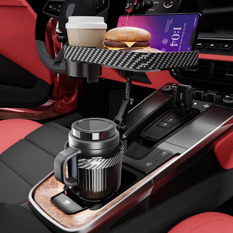 Multi-functional Car Cup Holder Tray Dining Food Drink Holder Cup Table Adjustable Storage Holder Solution Travel Accessories
