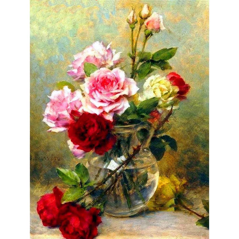 5D-Diamantmalerei, Blumen-Strass-Set, komplett quadratisch und rund, Diamantstickerei, Tierlandschaft, Kreuzstich, Mosaik, Winterdekor für Zuhause