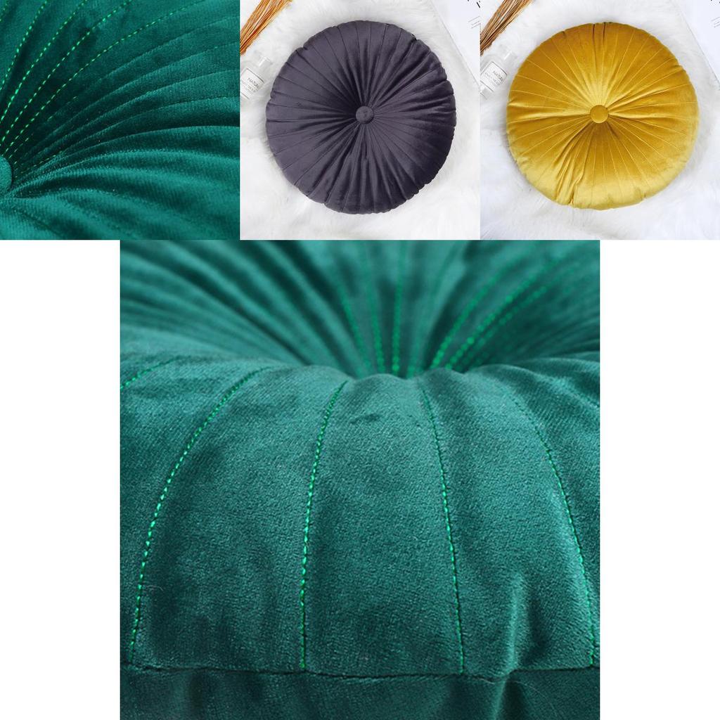 Cozy Round Pumpkin Back Seat Chair Cushion With Soft Velvet Touch And Durable Design