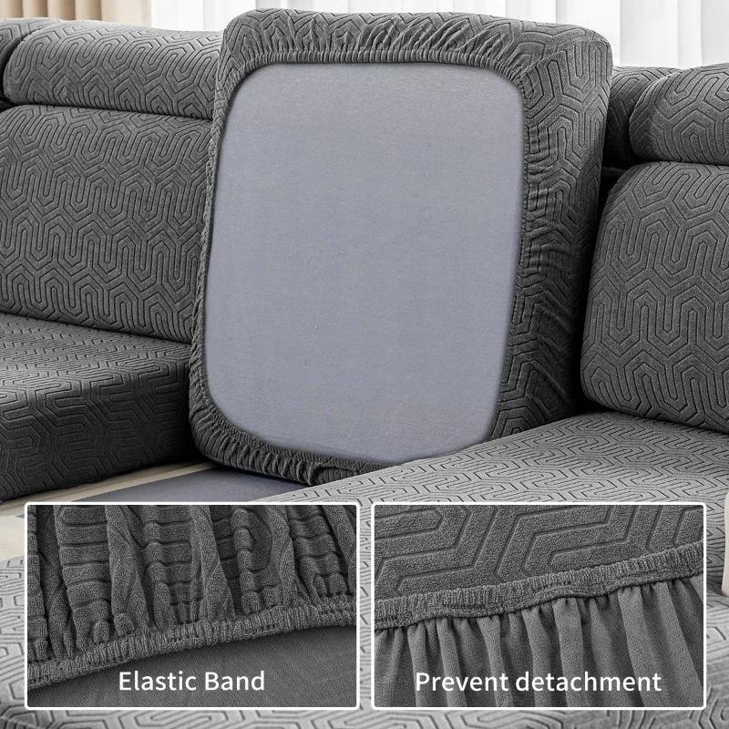Stretch Jacquard Sofa Seat Covers Waterproof Sofa Cover for Living Room for Living Room L-shape Corner Armchair Sofa Slipcover