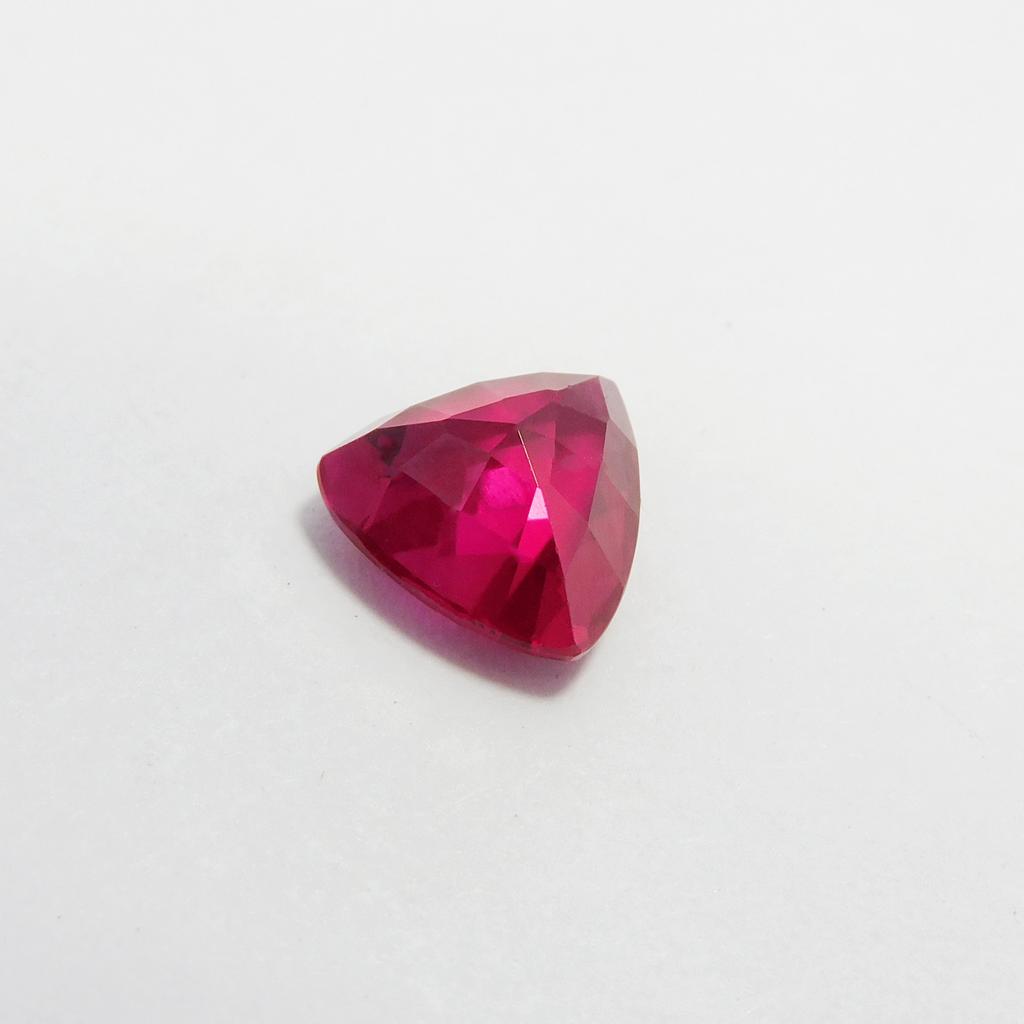 Natural Red Ruby 3.4ct Trillion Cut Certified Loose Gemstone