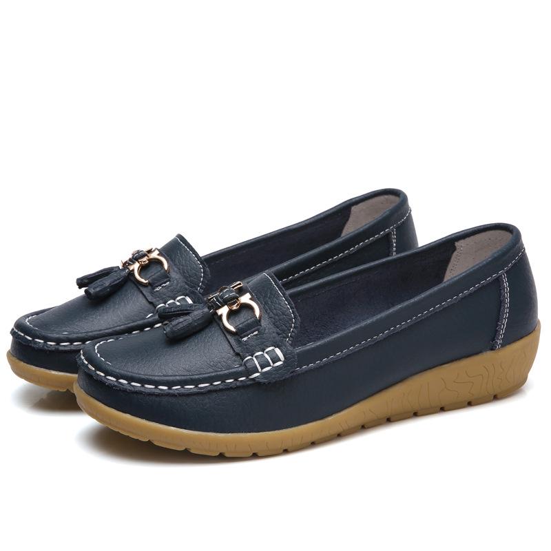 Plus Size Women's Flat Loafers: Comfortable Spring/Autumn Shoes for Moms & Pregnant Women, Sizes 35-44.