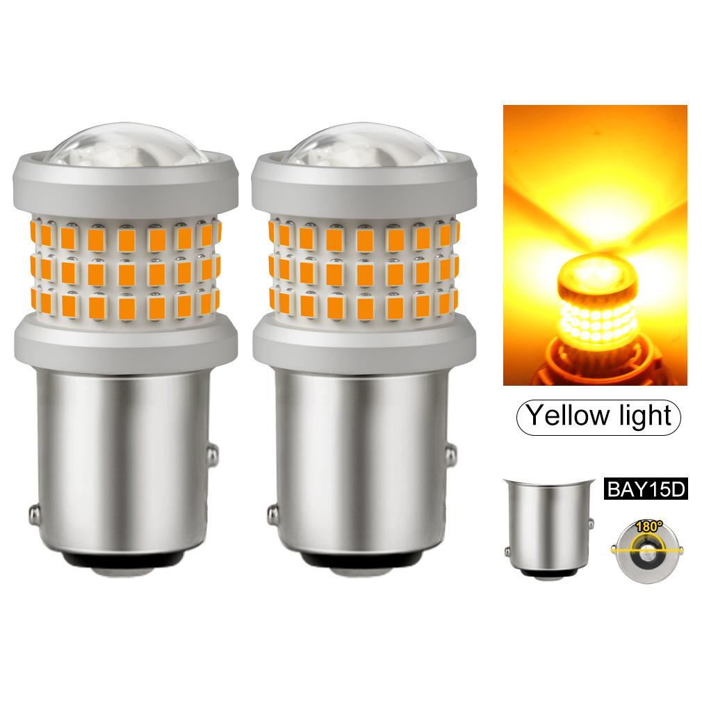 2Pcs P21W Led 1156 T20 W21/5W 7443 P21/5W T25 2000LM Car Bulbs 7440 BA15S BAY15D BAU15S PY21W Auto DRL Light 1157 3157 Reverse Turn Signal Brake Lamp