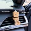 Magnetic Wooden Automotive Sculpture Dancing Robot Figurine For Car Dashboard Handmade Moving Limbs