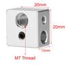 20x20x13mm Aluminium MK10 Extruder Hotend Heizblock M7 Gewinde Heatbreak für 3D Drucker
