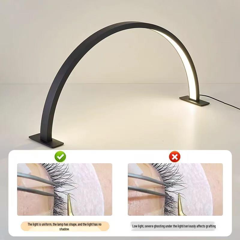 Portable U-shaped LED Beauty Light for Manicure & Eyelash - Eye-Protective, Adjustable Desktop Lamp