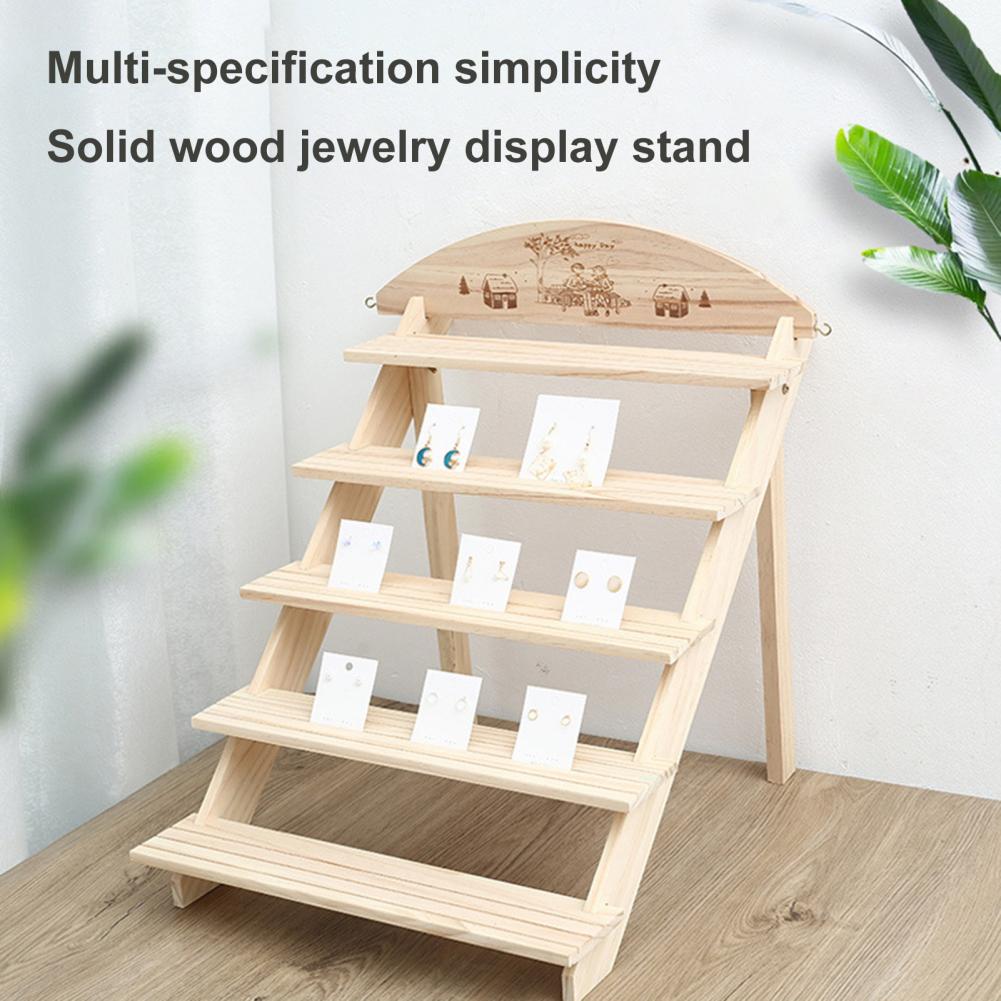 Desktop Storage Organizer Wooden Multi-layer Desktop Storage Rack with Smooth Edge Design Stable Construction Plant for Home