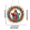 Acryl Spezialform Jesus Glaube Strass Diamant Kunst Anhänger Diamantmalerei Hängeanhänger für Garten Fenster Dekoration