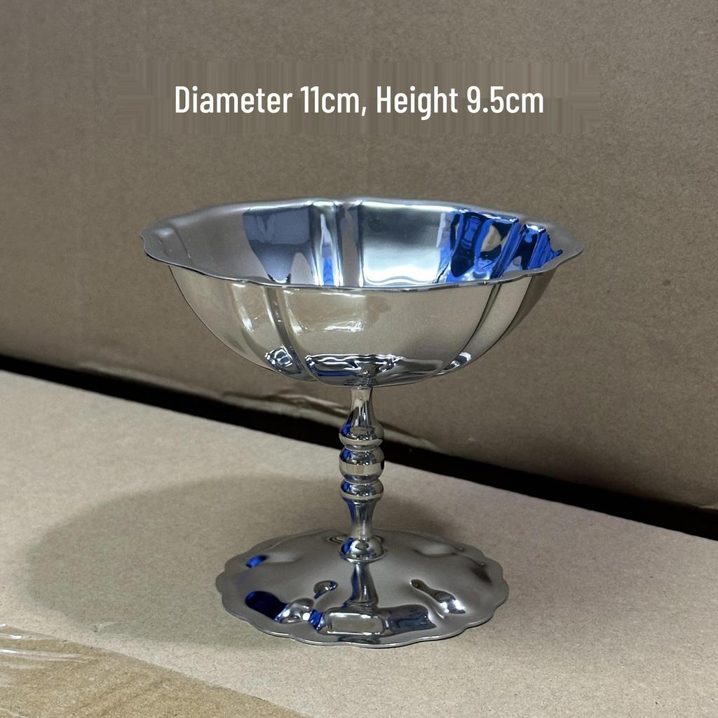 Dessertskål i rostfritt stål Glassbägare Bar Vinglas