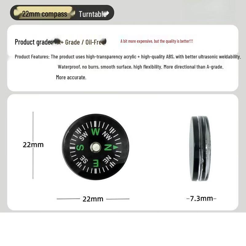 Qianyue Outdoor Plastic Compass (10-Pack)