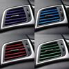 Car Air Conditioning Air Outlet Decorative Strip Mesh Clip Strip U-shaped Electroplating Bright Strip Chrome-plated Color 10pcs