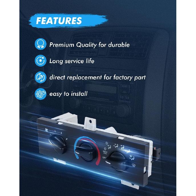ECCPP 55055459AF Climate Control module AC Heater Climate Control Panle Switch 1998-2003 For Dodge Ram 1500 Van 1998-2003 For Dodge Ram 2500 Van,1998