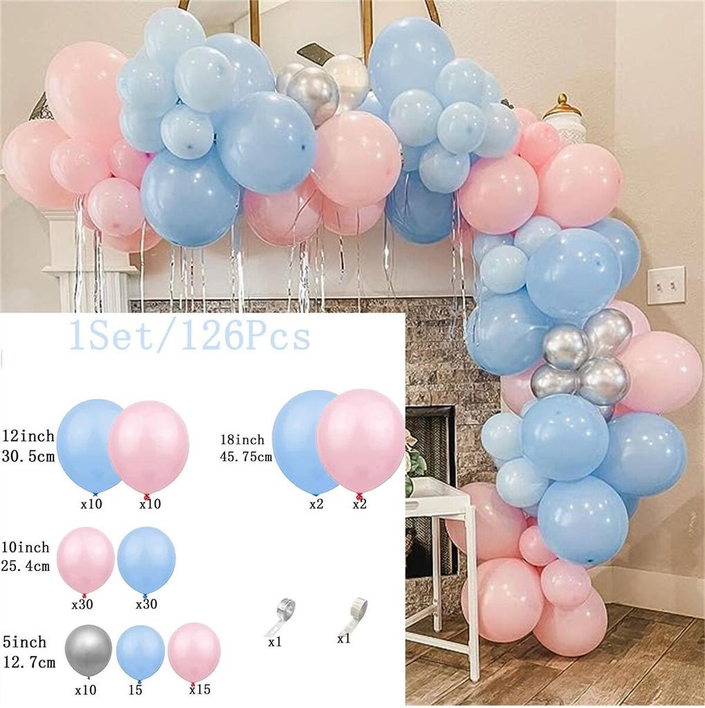 Blue Series Balloon Set Vintage Blue Birthday Theme Party Scene Arrangement Arch Decorated Balloons