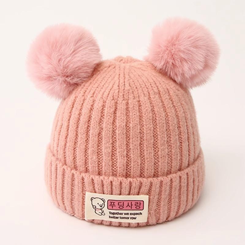 Newborn winter baby hat male treasure female treasure wool hat knitted hat cotton inner warm thickened warm hat