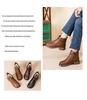 2024 Women's Winter Leather Short Boots: Warm, Non-Slip, Thickened Cotton for Middle-Aged & Elderly
