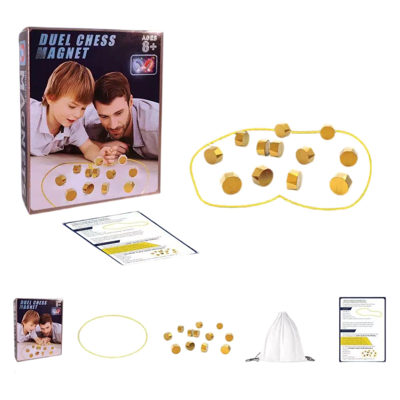 

Magnetic Effect Chess Game Mine-stepping Magnet Induction Puzzle Decompression Table Game Chess Board Game Children s Toys One Size