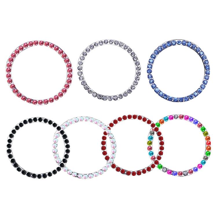 Car One Click Start Button Decoration Ring Diamond Crystal Ignition Ring Sticker