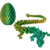 3D Printed Dragon Egg with Dragon Full Articulated Dragon Modle Movable Rotatable Articulated Desktop Ornament Kid Toy