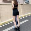 Women's Girls Summer Jeans Denim Shorts Loose Straight Crimping High Waist Thin Wide-leg Street Style All-match Pants Female
