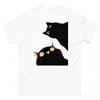 Cute Surprised Black Cat Graphic Tshirt Unisex Unisex Cat Owner Gift Loose Fit Casual Everyday Wear Cotton Short Sleeve Shirts