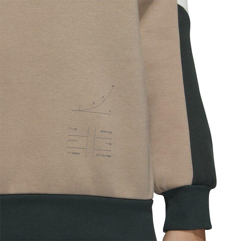 adidas Sweatshirts Men's Khaki Crew Neck Moderate Regular HN9024