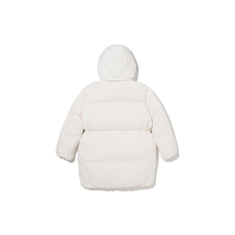 Jachetă de puf cu glugă și șnur Levis Fw22 Culoare solidă Jachetă Femei Alb A3257-0001