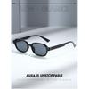 Retro-style, artistic, UV-protective sunglasses, trendy square-frame sunglasses for men and women