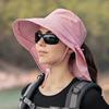 Xinbaoguan 100% Polyester 8062 Summer Outdoor Sunshade Hat, Horsetail Hole Folding Face Shading, WOMEN'S Fisherman Hat