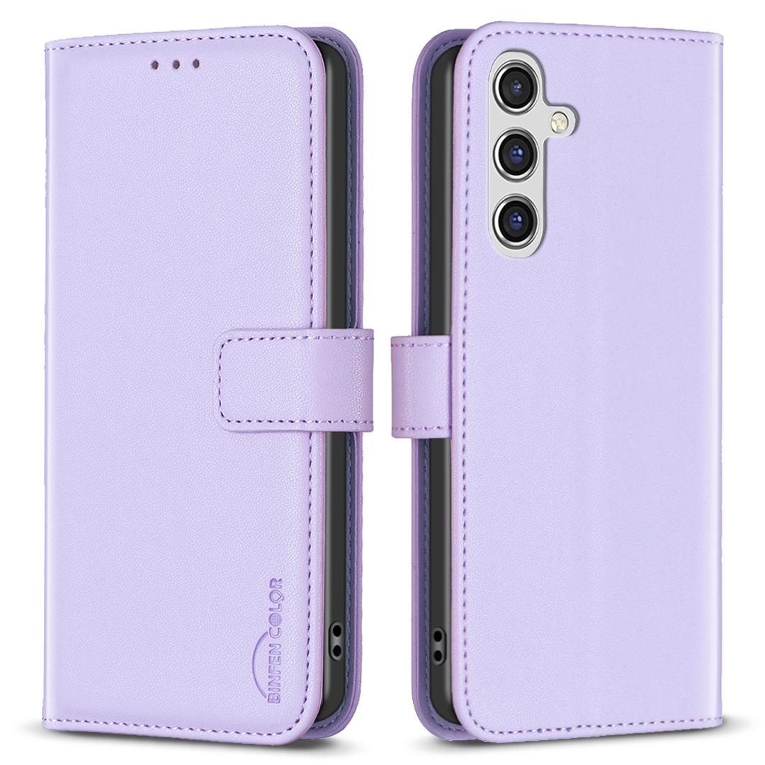 

BINFEN COLOR BF17 For Samsung Galaxy A26 5G Case Wallet Folio Flip Leather Cover Purple