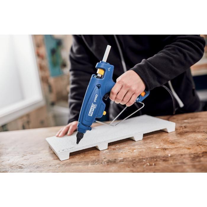 Pistolet à colle semi-industriel pro - rapid - eg340 - electrique - 3 min - ø 12 mm