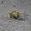 Pure Copper Goldfish Small Ornaments Home Decor Accesories Brass Hollow Head Movable Tail Pendant for Key Chain Desk Decorations